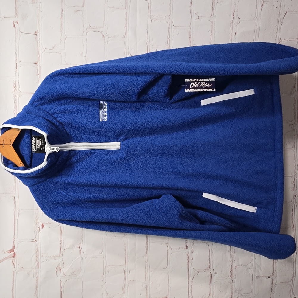 Old Row Blue & White Quarter Zip Fleece Mens Size XL NWT